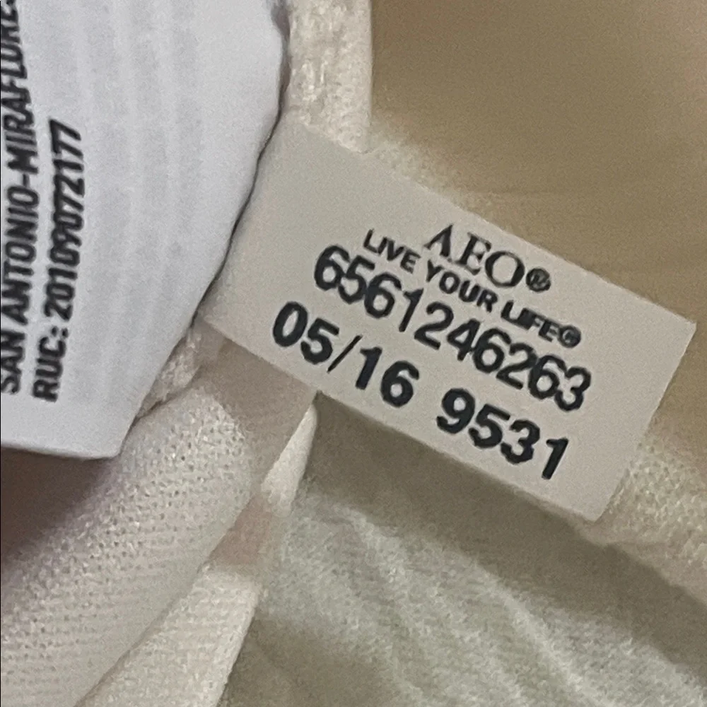 American Eagle Outfitters Small Vintage Ivory White Eyelet Tiered Boho Sundress - Picture 8 of 15